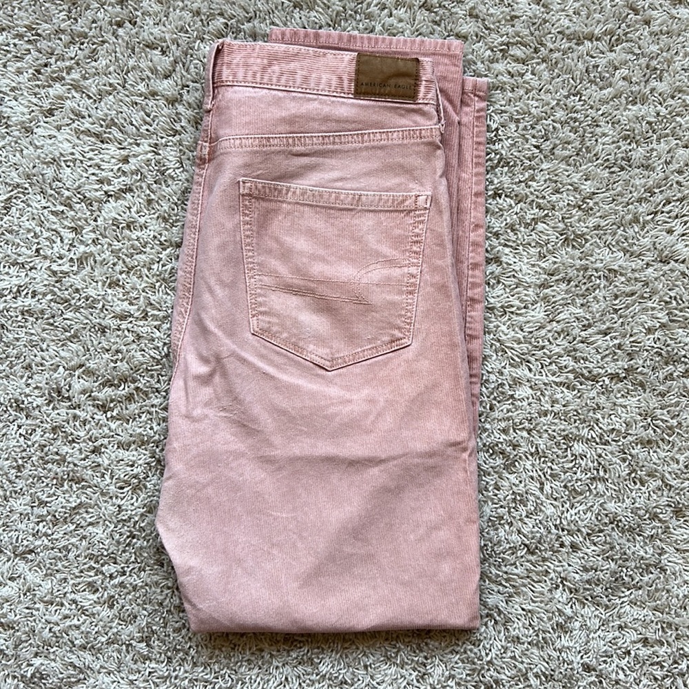 American Eagle Dusty Pink Textured Jeans